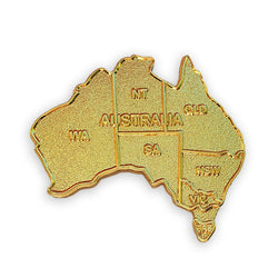 Australian Map with States Lapel Pin