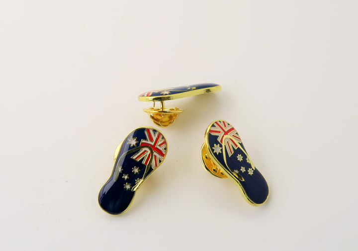 Australian Flag Thong Lapel Pin - Badges and Promotions Australia