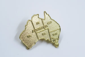 Australian Map with States Lapel Pin | Badges and Promotions Australia
