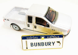 BUNBURY large number Plate Lapel Pin - Badges and Promotions Australia