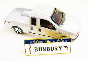 Bunbury Large Number Plate Lapel Pin | Badges and Promotions Australia
