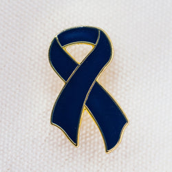 Dark Blue Ribbon Lapel Pin - Badges and Promotions Australia