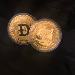 Physical Dogecoin Collectible Souvenir 2 Pack for Doge Coin & Commemorative Cryptocurrency Enthusiasts | Very Much Coin - Badges and Promotions Australia