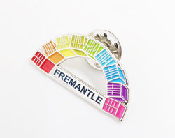 Fremantle Rainbow Sea Container Lapel Pin - Badges and Promotions Australia