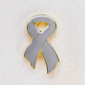 Grey Awareness Ribbon | Badges and Promotions Australia
