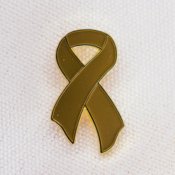 Brown Ribbon Lapel Pin - Badges and Promotions Australia