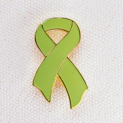 Light Green Ribbon Lapel Pin - Badges and Promotions Australia