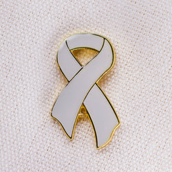 Pearl Ribbon Lapel Pin - Badges and Promotions Australia