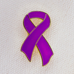 Purple Ribbon Lapel Pin - Badges and Promotions Australia