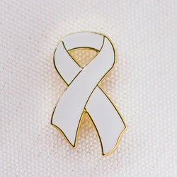 White Ribbon Lapel Pin - Badges and Promotions Australia