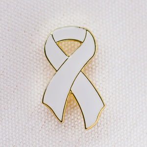 White Awareness Ribbon | Badges and Promotions Australia
